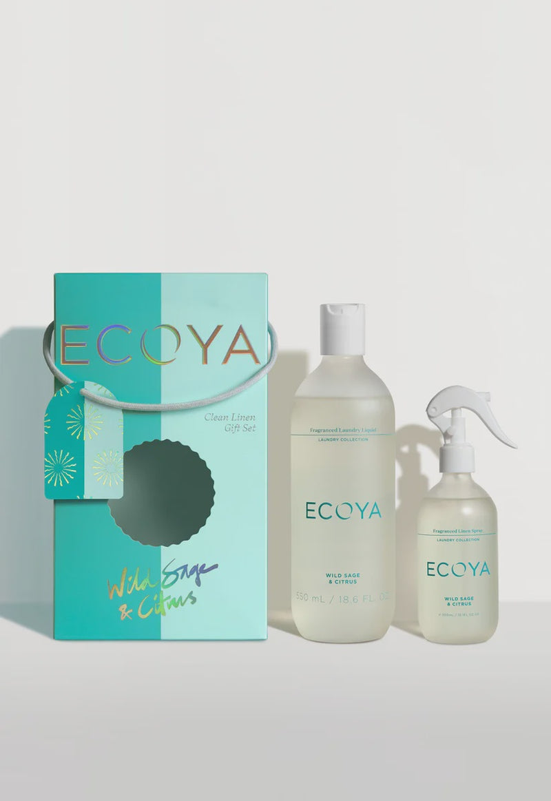 Ecoya Clean Linen Gift Set - Wild Sage & Citrus