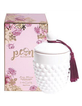 MOR Peony Blossom Deluxe Soy Candle 266g – Glam Fragrance Beauty